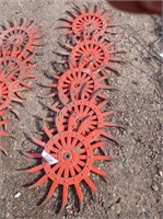 (5) Rotary Hoe Wheels For Yard Art