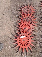 (4) Rotary Hoe Wheels For Yard Art