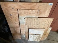 7 Varies Sizes of Plywood, Largest: 36.5X48X5/8"