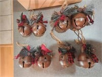 8 Animal Christmas Bell Ornaments