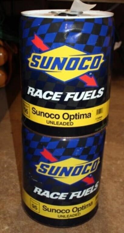 Lot of 2 Empty Sunoco Race Fuels Cans