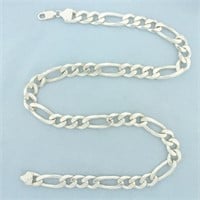 Italian 22 Inch Men's Heavy Figaro Link Chain Neck