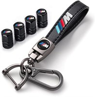 4pcs Car Tire Caps & Keychain Set