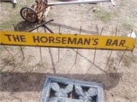 The Horseman's Bar Metal Sign w/ Brackets -