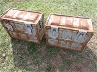 (2) Lg. Metal Ammo Boxes - 18"Lx9"Wx14"H