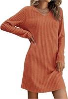 Ribbed Sweater Tunic Dress