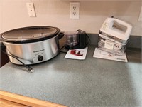 Crockpot, Mixer, and Food Chopper