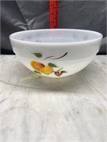 Fire king painted fruit mixing bowl