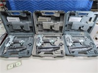 (3) Metabo AIr Trim Nailers in Cases Tools
