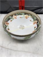 Hand painted nippon footed bowl does have chip