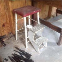 vintage folding stool