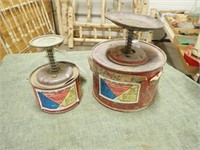 (2) Metal Hand Plunger Cans