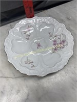 Hand painted German oyster dish