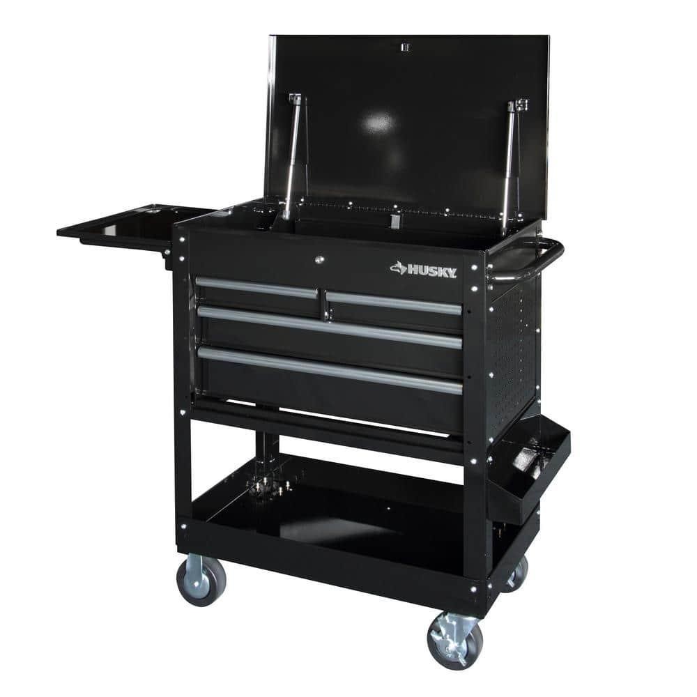 $258  33 in 4-Drawer Mechanics Cart  Side Table
