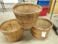 (3) Apple Baskets