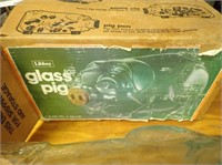 Glass Pig Jar In Original Box - 18"H - Has Crack!