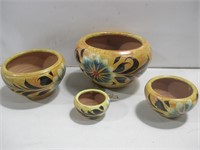 Hand Painted Mexico Pots Largest 6"x 9"