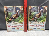 2 tin Winchester signs