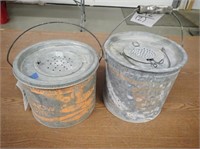 (2) Galv. Minnow Buckets