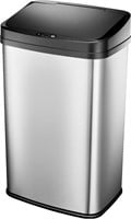 $75  Insignia - 13 Gal. Auto Trash - Stainless