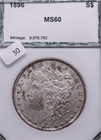 1896 PCI MS60 MORGAN DOLLAR