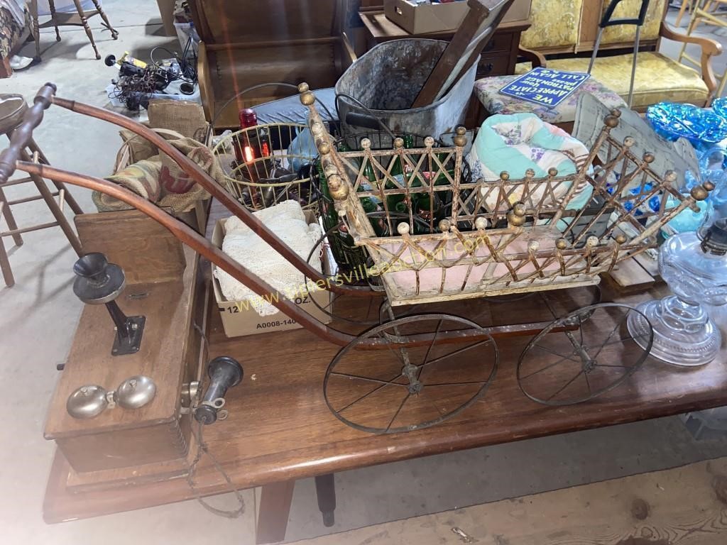 Antique baby doll carriage