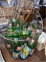 Basket of 7up bottles