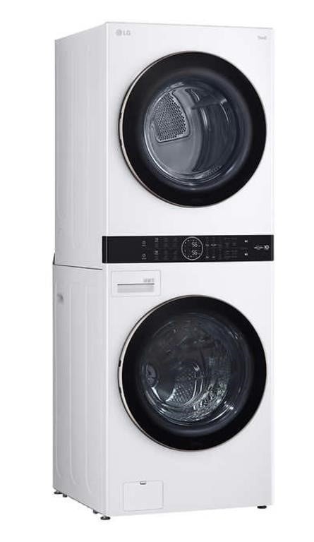 Lg White Single Unit Front Load Washer And Dryer
