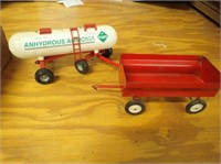 Anhydrous Ammonia Tank + Red Flare Wagon