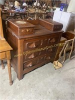 Victorian chest with carved pulls
