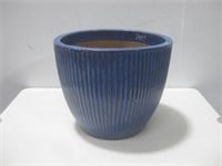 12.5"x 15" Blue Clay Planters Pot