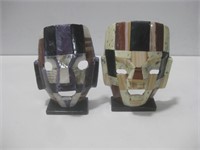 Two Ceramic Inlay Masks See Info