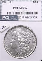 1891 CC PCI MS65 MORGAN DOLLAR