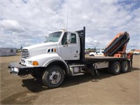 2008 Sterling T/A Flatbed Crane Truck