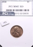 1950 PCI MS67 RED LINCOLN CENT