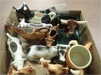 Cow Figurines, Cow Creamers, Cow Soap Dish,
