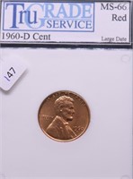 1960 D GEM RED LINCOLN CENT