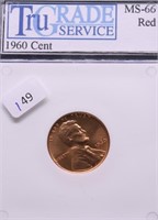 1960 GEM RED LINCOLN CENT