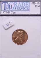 1972 D GEM RED LINCOLN CENT