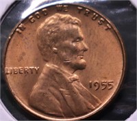 1955 GEM RED LINCOLN CENT