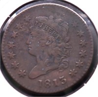 1913 CLASSIC HEAD LARGE CENT VF DETAILS