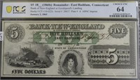 1860'S PCGS $5 BANK OF ENGLAND CHOICE UNC 64