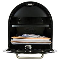 $90 Black Metal Large Lockable Mailbox Post Mount