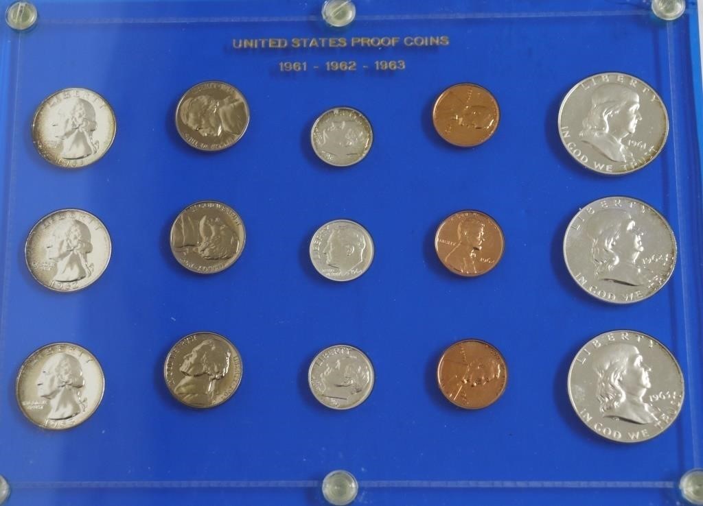 US  PROOF COINS 1968-1969 FROSTED
