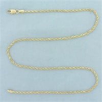 16.5 Inch Diamond Cut Rope Link Chain Necklace  in