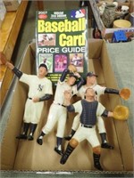 (4) Baseball Figurine Players, 2007 Baseball Card