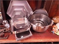 Four octagonal graduated cake pans, All-Clad