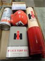 IH Items: 1/2 Qt. Milker Pump, Piggy Bank, Cooling