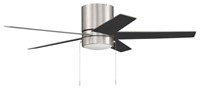 $130  Harbor Breeze 52in Nickel LED Fan (5-Blade)