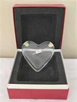 Baccarat Crystal Heart Paperweight in Box